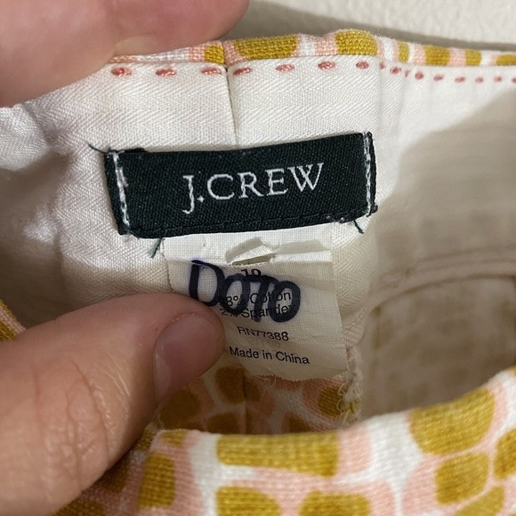 J.Crew 3" printed stretch chino shorts 15013 multicolor geometric pattern sz 10 - Picture 4 of 5